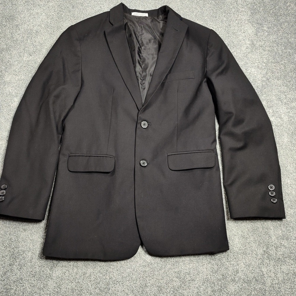 IZOD Blazer Womens 16 Black Wool Blend Jacket Career Professional Business